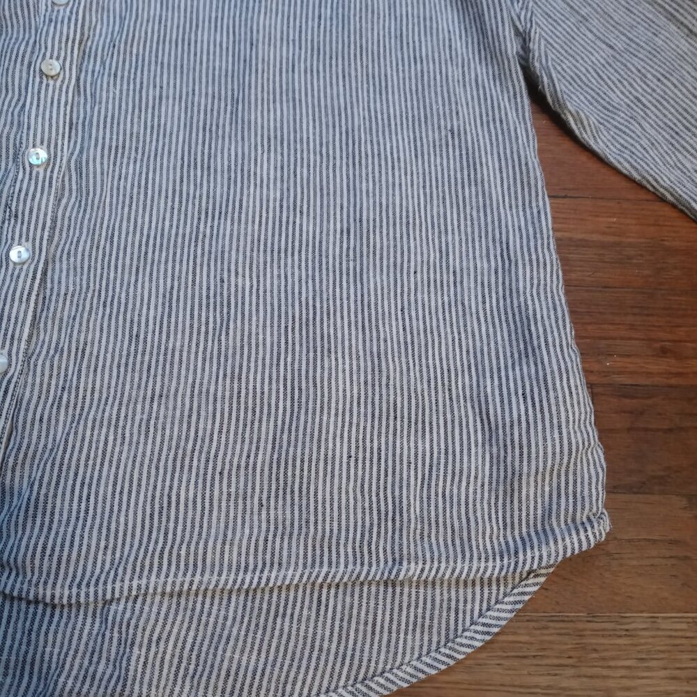 Sigrid Olsen Plus 100% Linen Button Down Shirt In… - image 4